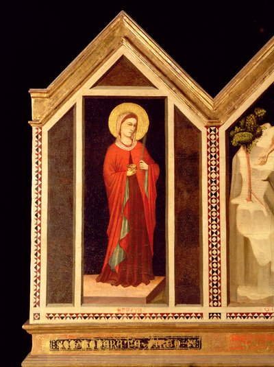 Female saint from the St. Reparata Polyptych (reverse of far right panel) by Giotto di Bondone